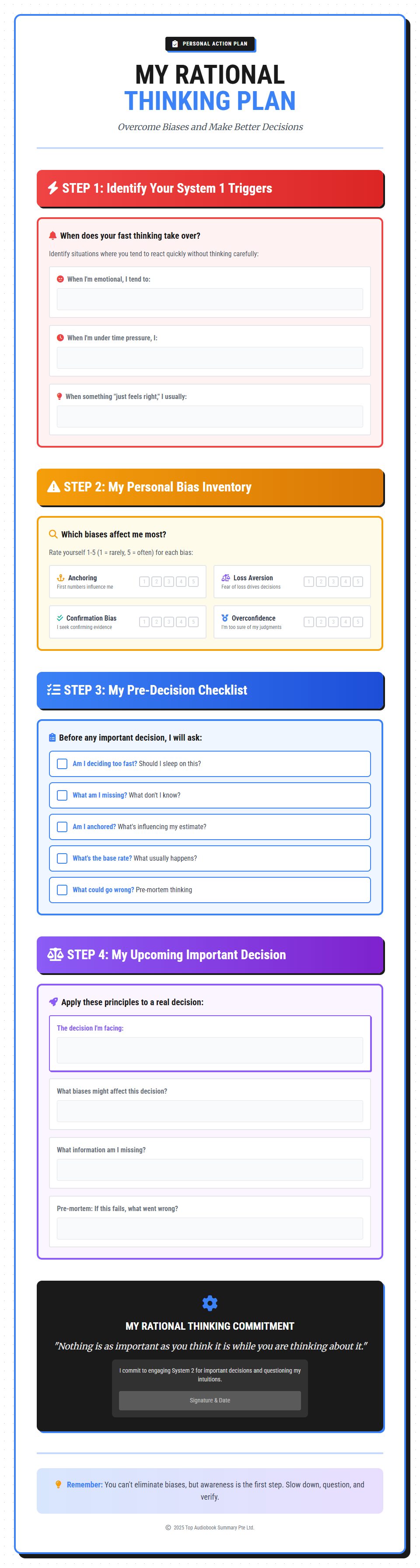 Personal Action Plan Preview